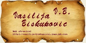 Vasilija Biskupović vizit kartica